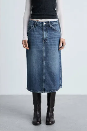 MANGO Spijkerrok medium blue denim