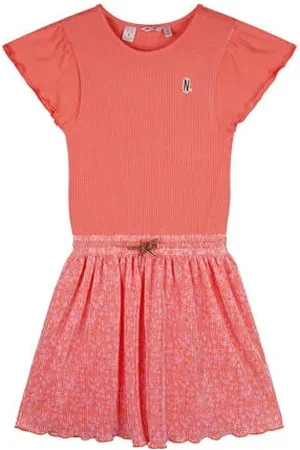 NoNo Midi jurk oranje