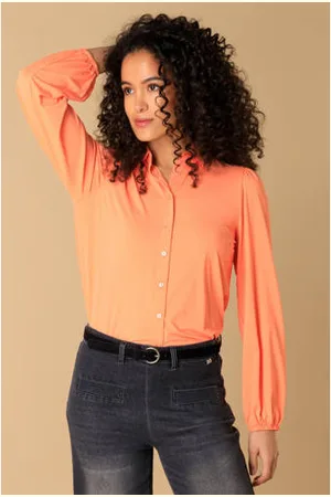 Ivy Beau Blouse oranje travelstof