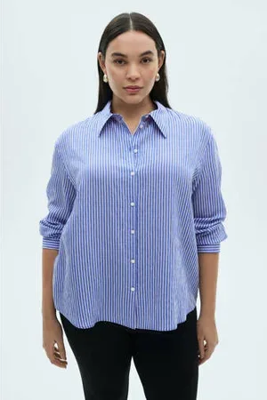 MANGO Blouse blauw