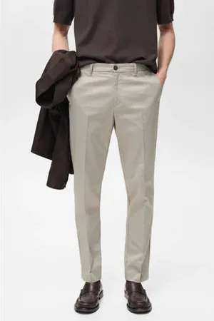 MANGO Slim chino ecru