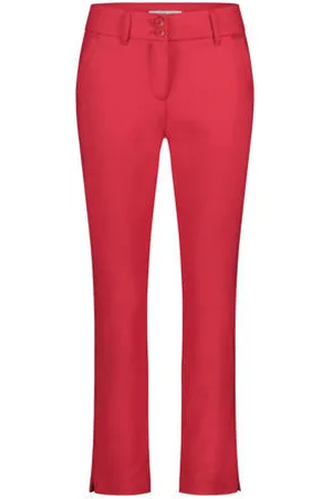 Red Button Slim high waist pantalon