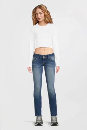LTB Low waist slim fit jeans dark blue denim