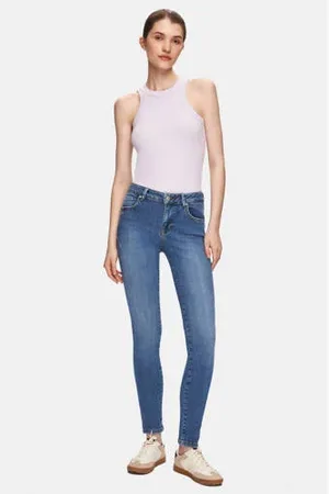 LTB Low waist skinny jeans dark blue denim