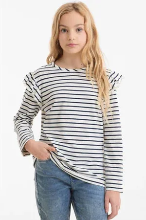 Anytime Longsleeve met ruffles