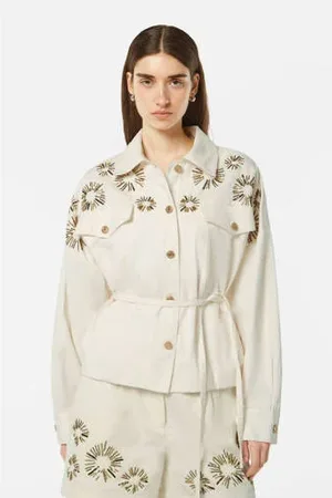 Scotch&Soda Jasje met pailletten ecru