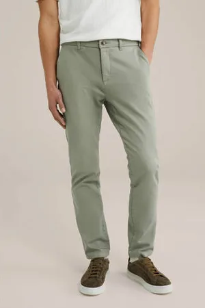 WE Fashion WE Fundamentals slim chino lichtgroen