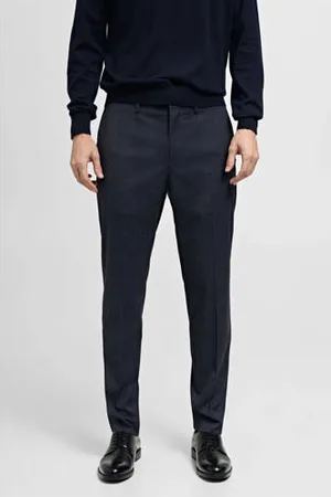 MANGO Super skinny pantalon donkerblauw