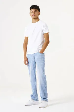 Garcia Straight leg high waist light blue denim