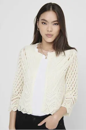 JDY Crochet vest ecru