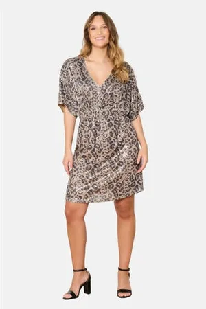 LolaLiza Korte jurk beige