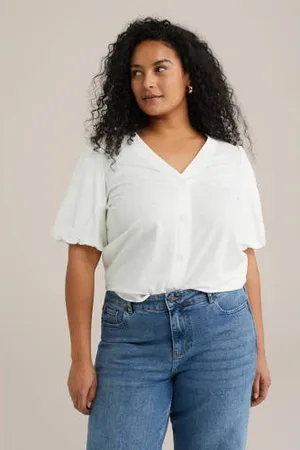 WE Fashion Curve top wit