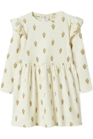 Lil Atelier MINI korte jurk ecru