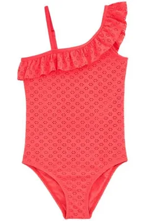 WE Fashion One shoulder badpak met rouches