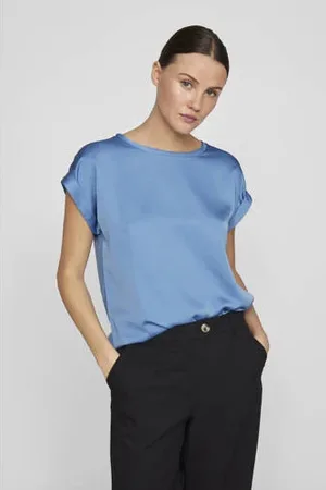 VILA Top blauw