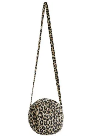 WE Fashion Crossbody tas met panterprint beige/zwart
