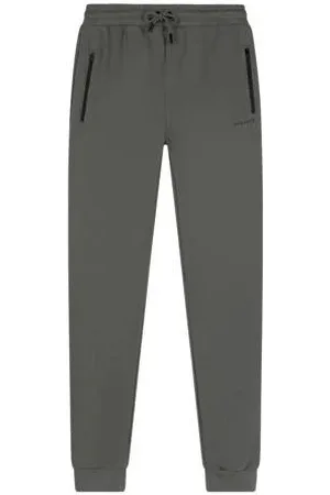 AMBIQUE Slim sweatpant donkergroen
