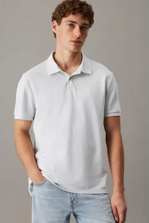 Calvin Klein Regular fit polo lichtblauw