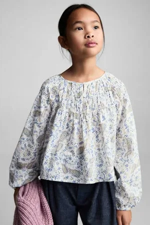 MANGO Blousetop blauw
