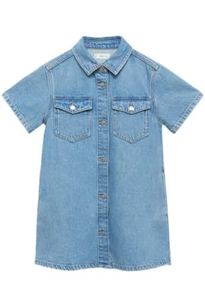 MANGO Blousejurk medium blue denim