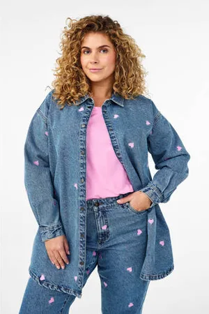 Zizzi Blouse light blue denim