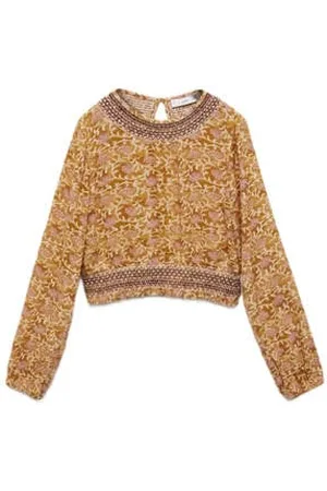MANGO Blousetop geel