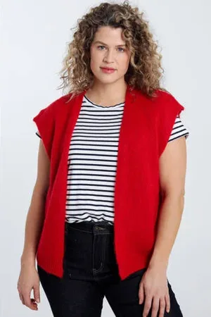 Paprika Vest fijn gebreid
