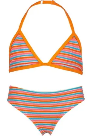 Vingino Halterbikini Zavine met streepdessin oranje