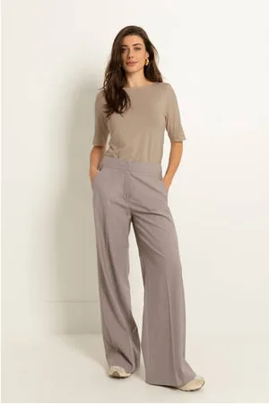 Claudia Sträter Wide leg high waist pantalon