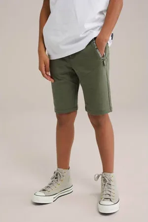 WE Fashion Blue Ridge sweatshort groen