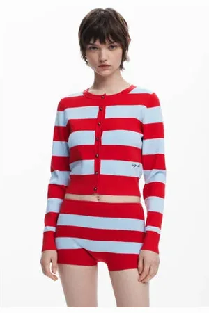 Desigual Gebreid vest rood