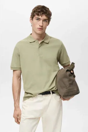 MANGO Regular polo groen
