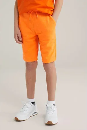 WE Fashion Blue Ridge sweatshort oranje