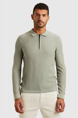 Cast Iron Slim polo gebreid