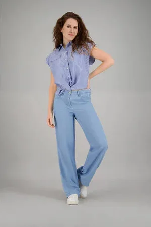 Atelier Gardeur Wide leg regular waist broek