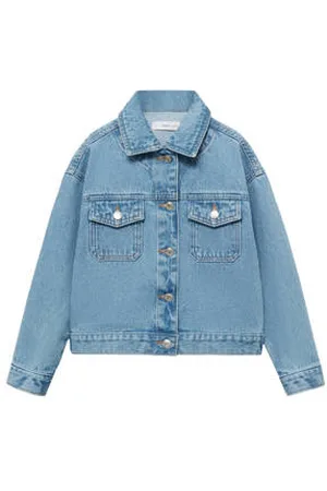 MANGO Spijkerjas light blue denim