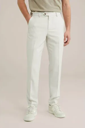 WE Fashion Slim pantalon ecru