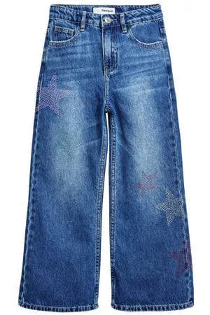 Desigual Wide leg jeans medium blue denim