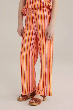 WE Fashion Straight palazzo broek roze