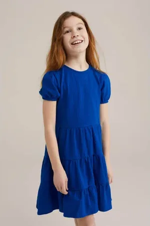 WE Fashion Korte jurk blauw