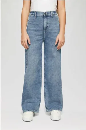 QS by s.Oliver Wide leg high waist jeans medium blue denim