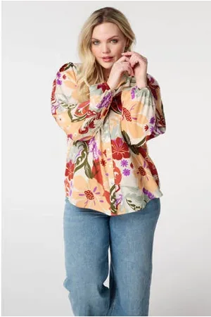 MS Mode Blouse oranje