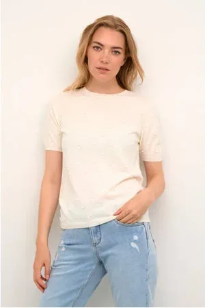 Cream Top fijn gebreid