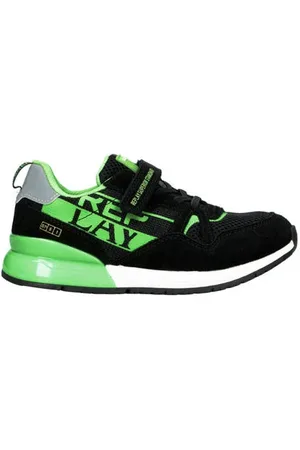 Replay Shoot jr 11 suède sneakers zwart