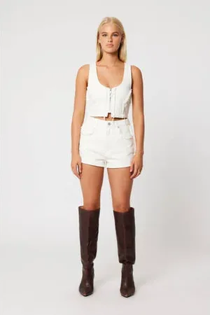 ABrand Straight high waist denim short
