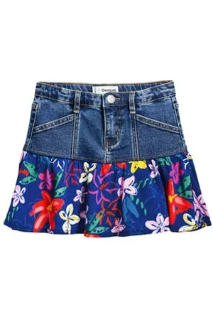 Desigual Spijkerrok dark blue denim