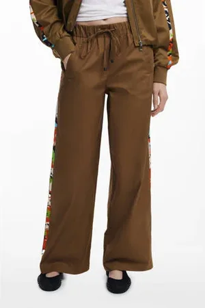 Desigual Wide leg regular waist pantalon