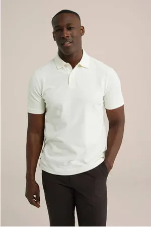 WE Fashion WE Fundamentals regular polo ecru