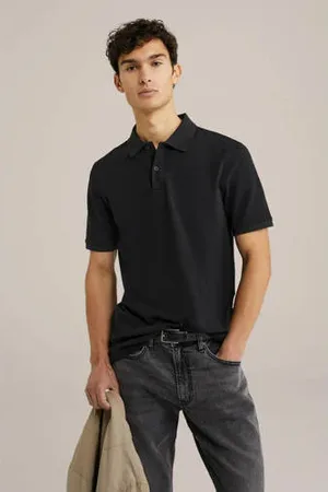 WE Fashion WE Fundamentals regular polo zwart