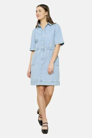 LolaLiza Spijkerjurk light blue denim